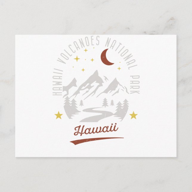 Cartão Postal Vintage Hawaii Volcanoes National Park Hawaii (Frente)