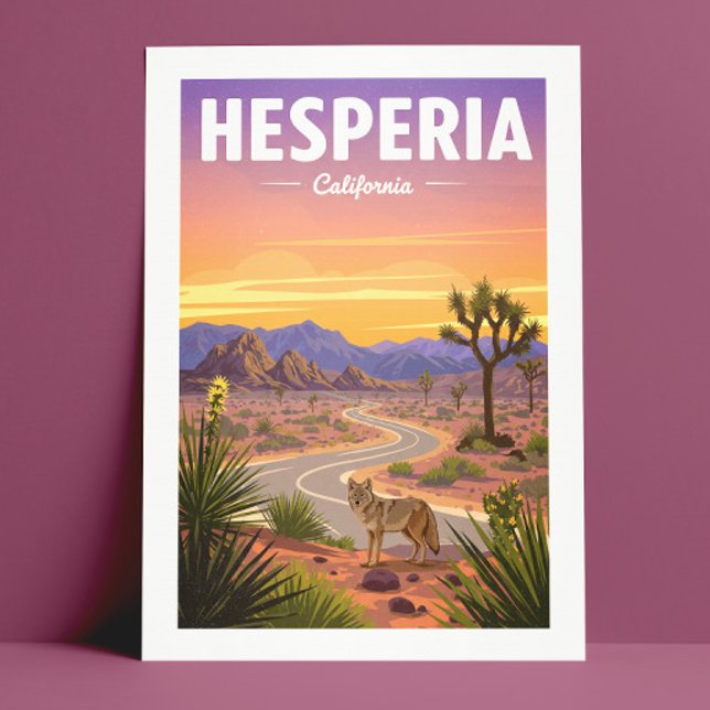 Cartão Postal Vintage Hesperia California (Criador carregado)