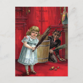 Cartão Postal Vintage Hiding Krampus