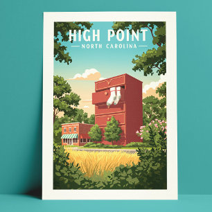 Cartão Postal Vintage High Point Carolina do Norte