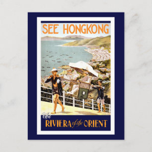 Cartão Postal Vintage Hong Kong China Viagem
