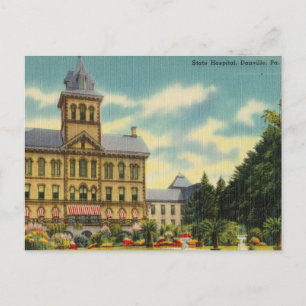 Cartão Postal Vintage, Hospital, Danville, Pensilvânia
