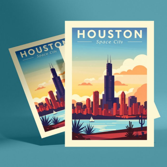 Cartão Postal Vintage Houston (Criador carregado)