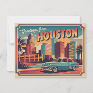 Cartão postal Vintage Houston   Saudações de Houst