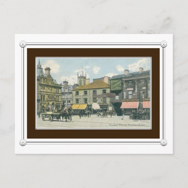 Cartão Postal Vintage Huddersfield (Frente)