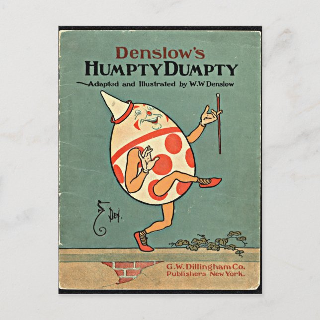 Cartão Postal Vintage Humpty Dumpty (Frente)