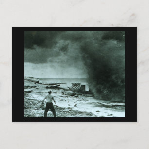 Cartão Postal Vintage Hurricane Wave