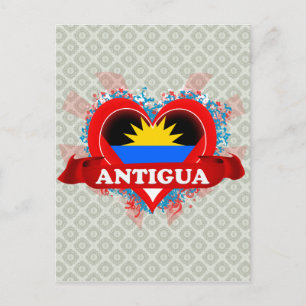 Cartão Postal Vintage I Love Antigua