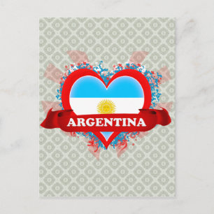 Cartão Postal Vintage I Love Argentina