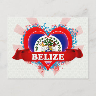 Cartão Postal Vintage I Love Belize