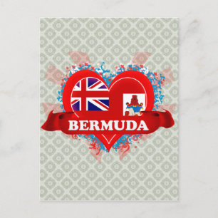 Cartão Postal Vintage I Love Bermuda