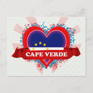 Cartão Postal Vintage I Love Cabo Verde