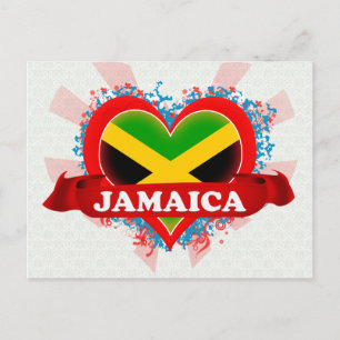 Cartão Postal Vintage I Love Jamaica