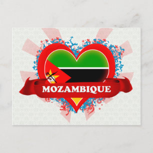 Cartão Postal Vintage I Love Moçambique