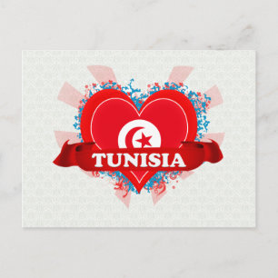 Cartão Postal Vintage I Love Tunísia
