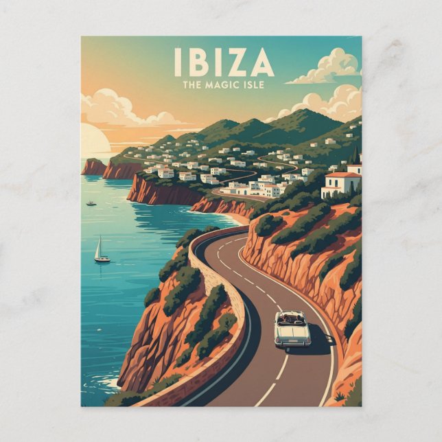Cartão Postal Vintage Ibiza Espanha (Frente)