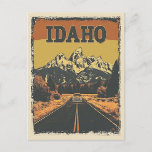 Cartão Postal Vintage Idaho Mountain Landscape Viagem