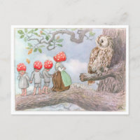 Vintage Illustration Forest Children Elsa Beskow