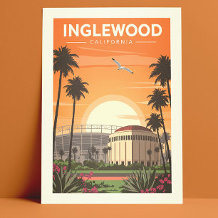 Cartão Postal Vintage Inglewood California