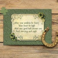 Vintage Irish Blessing e Shamrocks