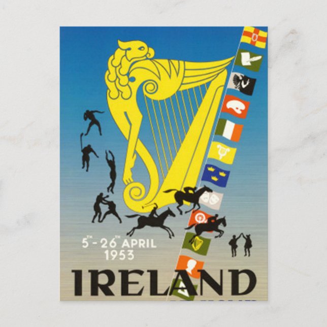 Cartão Postal Vintage Irlanda - (Frente)