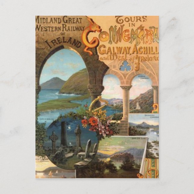 Cartão Postal Vintage Irlanda - (Frente)