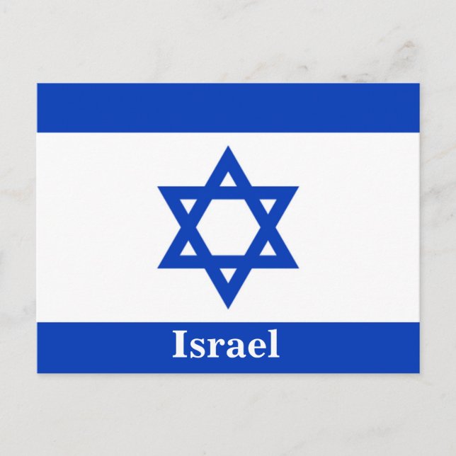 Cartão Postal Vintage Israel Flag Viagem Turismo (Frente)