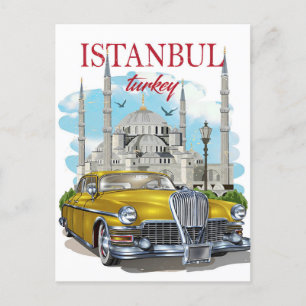 Cartão Postal Vintage istanbul Torre Turco - Viagem