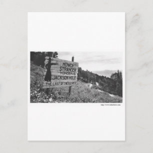 Cartão Postal Vintage Jackson Hole