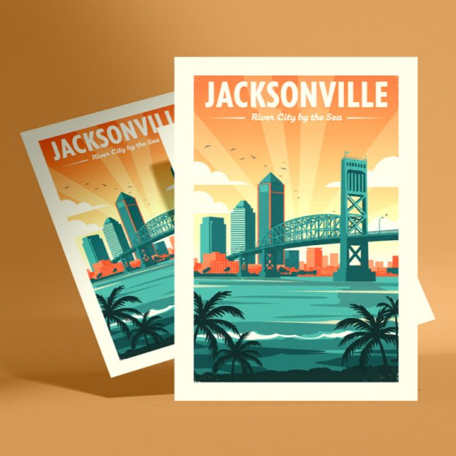 Cartão Postal Vintage Jacksonville (Criador carregado)