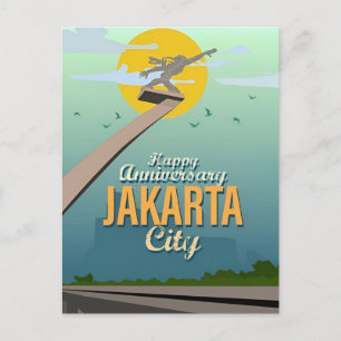 Cartão Postal Vintage jakarta Indonesia java Viagem