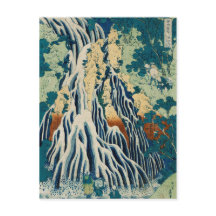 Vintage Japanese Woodblock Waterfall Kirifuri