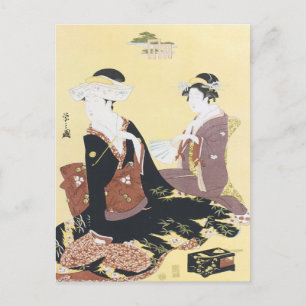 Cartão Postal Vintage Japonês Art