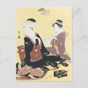 Cartão Postal Vintage Japonês Art
