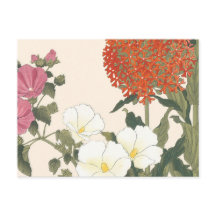 Vintage Japonês Floral Ornamental Allium Flower