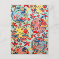 Vintage Japonês Kimono Textile (Bingata)