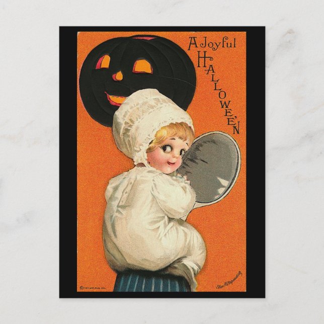 Cartão Postal Vintage Joyful Halloween Baby (Frente)