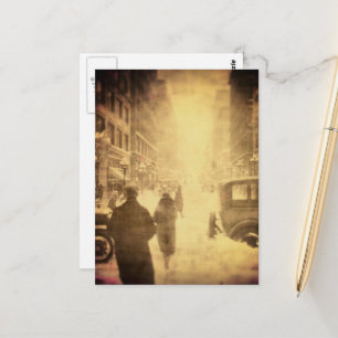 Cartão Postal Vintage Kansas City Scene em Sepia