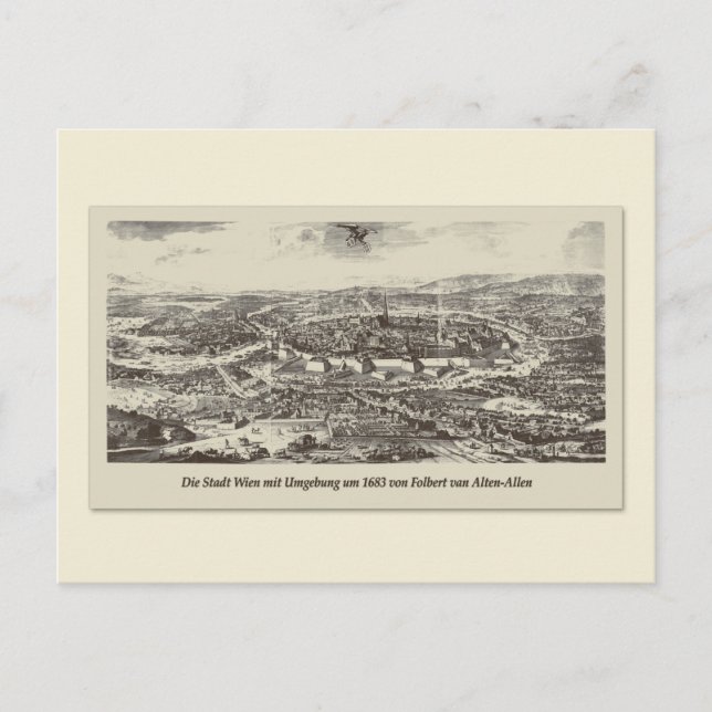 Cartão Postal Vintage Karte Österreich | Wien Umgebung 1683 (Frente)