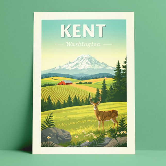 Cartão Postal Vintage Kent Washington (Criador carregado)