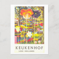 Vintage Keukenhof Holland Tulip Poster de viagens