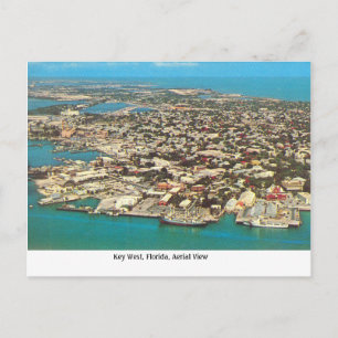 Cartão postal Vintage Key West Florida Aerial Vie
