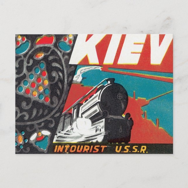 Cartão Postal Vintage Kiev Ucrânia (Frente)