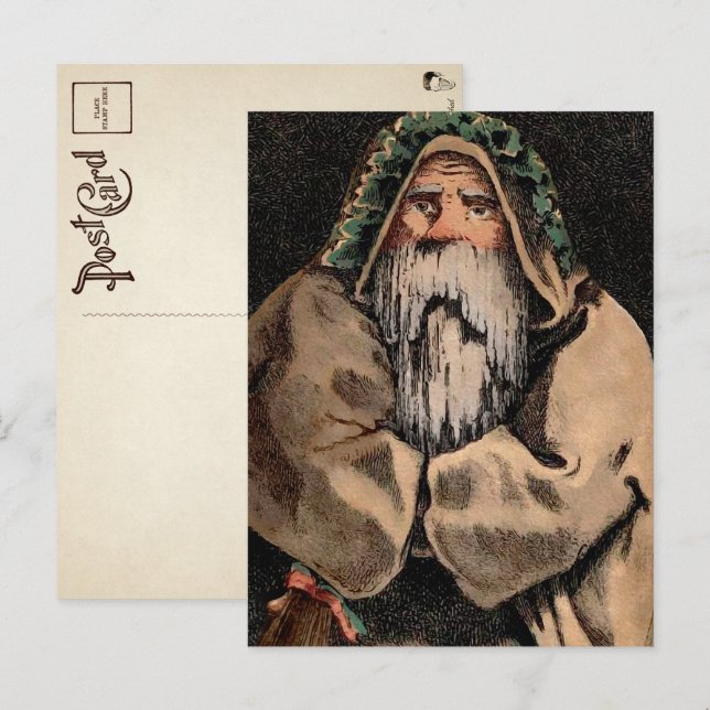 Cartão postal Vintage King Winter (Frente/Verso)