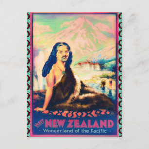 Cartão postal vintage kiwiana