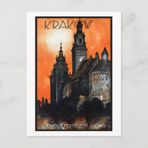 Cartão Postal Vintage Krakow Polônia Viagem