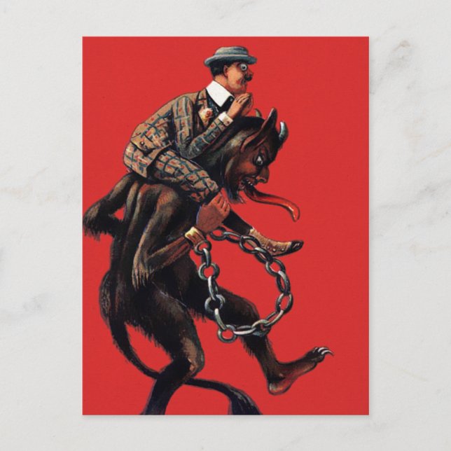 Cartão postal Vintage Krampus (Frente)