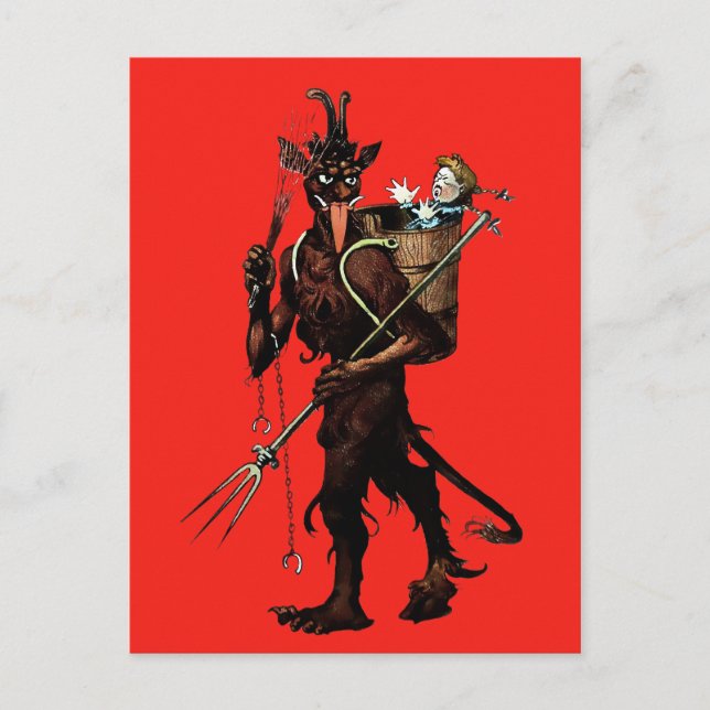Cartão postal Vintage Krampus (Frente)