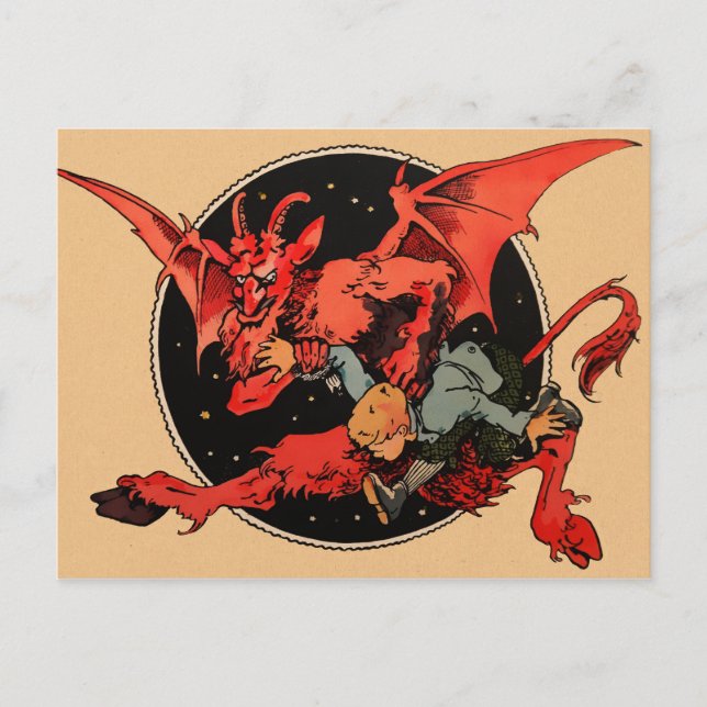 Cartão postal Vintage Krampus (Frente)