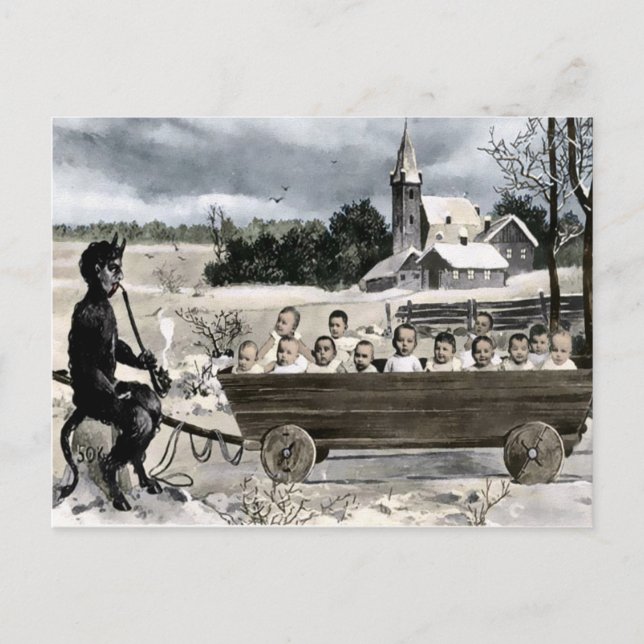 Cartão postal Vintage Krampus (Frente)